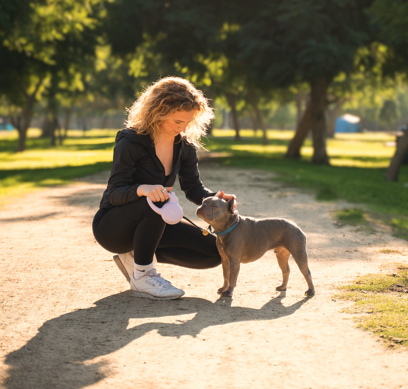 The Barkly Leash with a Built-In Personal Safety Alarm in Lilac